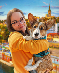 Портрет на холсте в стиле Dream Art